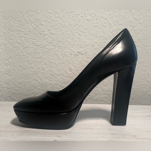 Prada Square Toe Platform Pumps, Sz 36, Black, Guar. Authentic - Picture 4 of 7